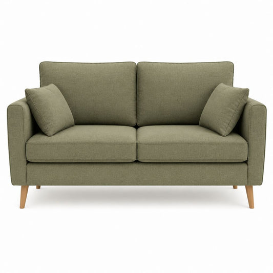2-Sitzer Sofa Olivgrün Polyester Rechteckig 160 x 85 x 85 cm
