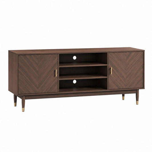 TV-Lowboard Walnussbraun mit Nussbaumfurnier 160 x 40 x 75 cm